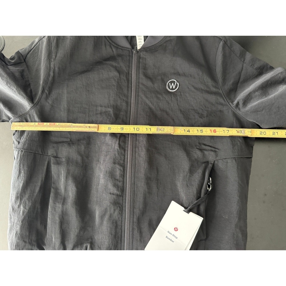 Lululemon Non-Stop Bomber Jacket Black Women PrimaLoft New NWT 8 Corporate Logo - Picture 14 of 16